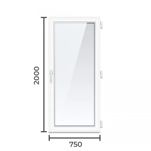 Дверь ПВХ Brusbox 70 2000×750 2 камерный профиль