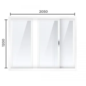 Окно ПВХ Rehau 1200×2050